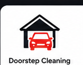 Doorstep car cleaning icon